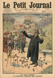 A Parisian type, the bird charmer of the Tuileries, illustration from 